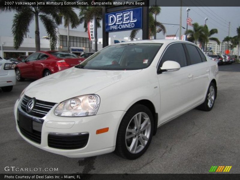 Campanella White / Pure Beige 2007 Volkswagen Jetta Wolfsburg Edition Sedan