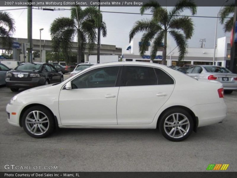 Campanella White / Pure Beige 2007 Volkswagen Jetta Wolfsburg Edition Sedan