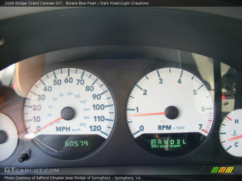 Butane Blue Pearl / Dark Khaki/Light Graystone 2006 Dodge Grand Caravan SXT