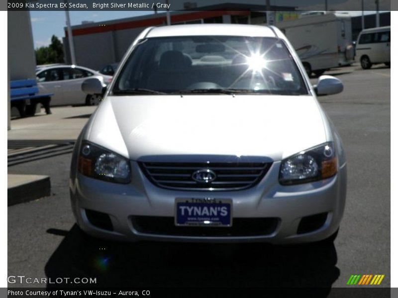 Bright Silver Metallic / Gray 2009 Kia Spectra EX Sedan