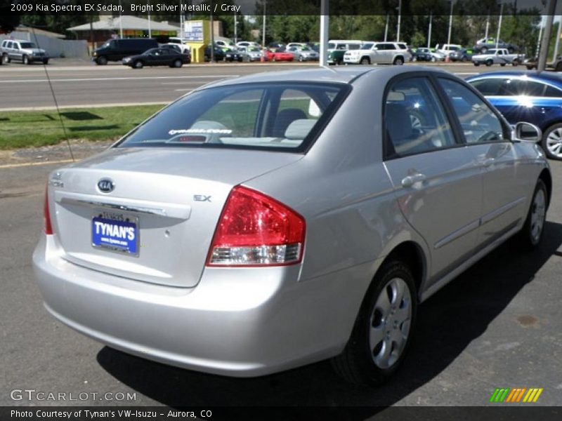 Bright Silver Metallic / Gray 2009 Kia Spectra EX Sedan