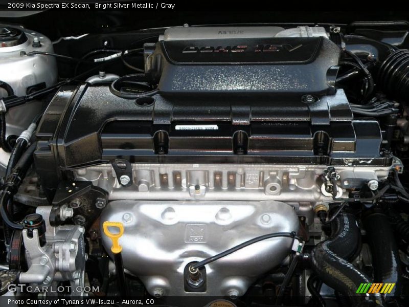 Bright Silver Metallic / Gray 2009 Kia Spectra EX Sedan