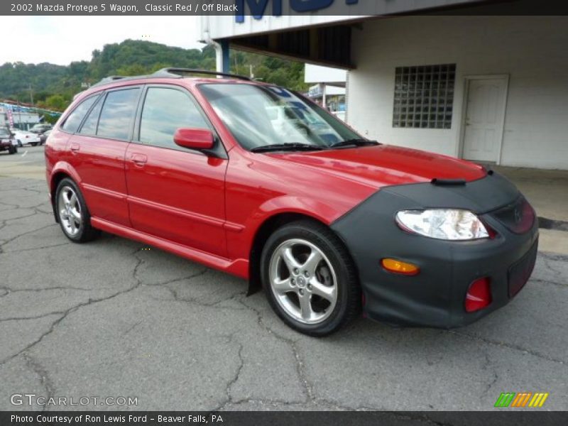 Classic Red / Off Black 2002 Mazda Protege 5 Wagon