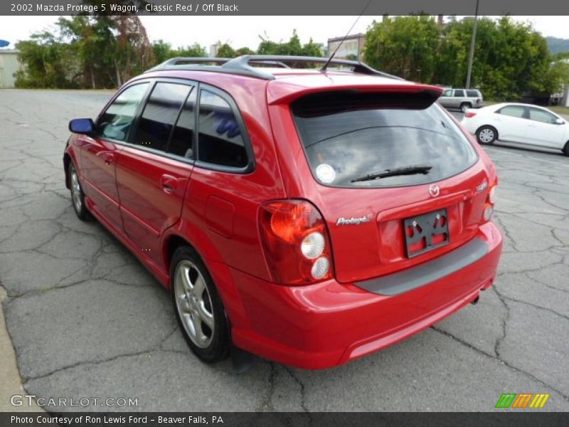 Classic Red / Off Black 2002 Mazda Protege 5 Wagon
