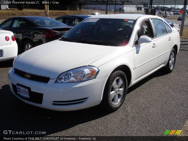 White / Gray 2008 Chevrolet Impala LT