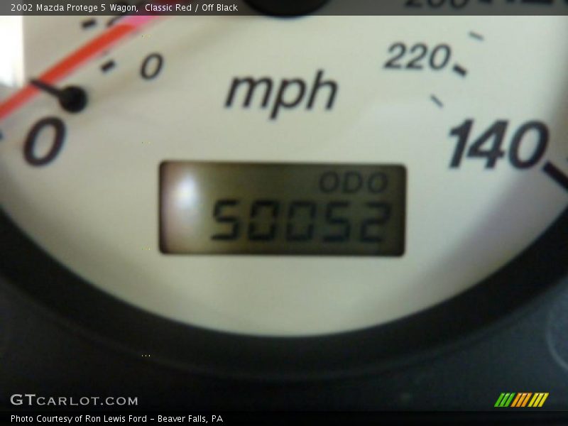 Classic Red / Off Black 2002 Mazda Protege 5 Wagon