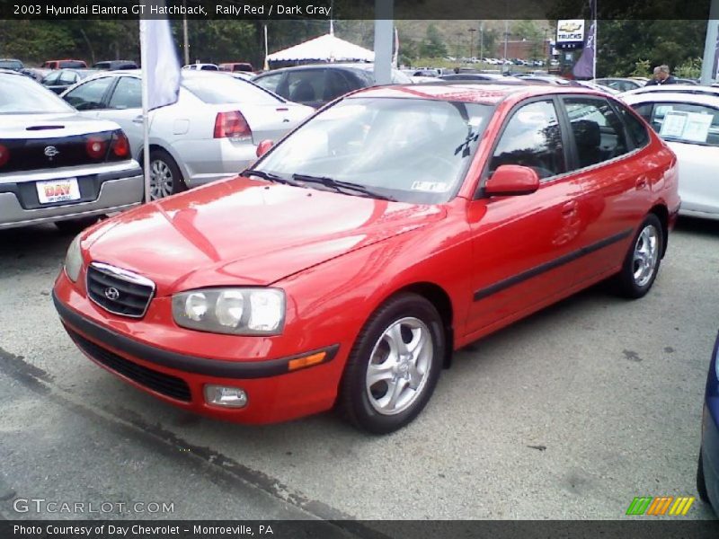 Rally Red / Dark Gray 2003 Hyundai Elantra GT Hatchback