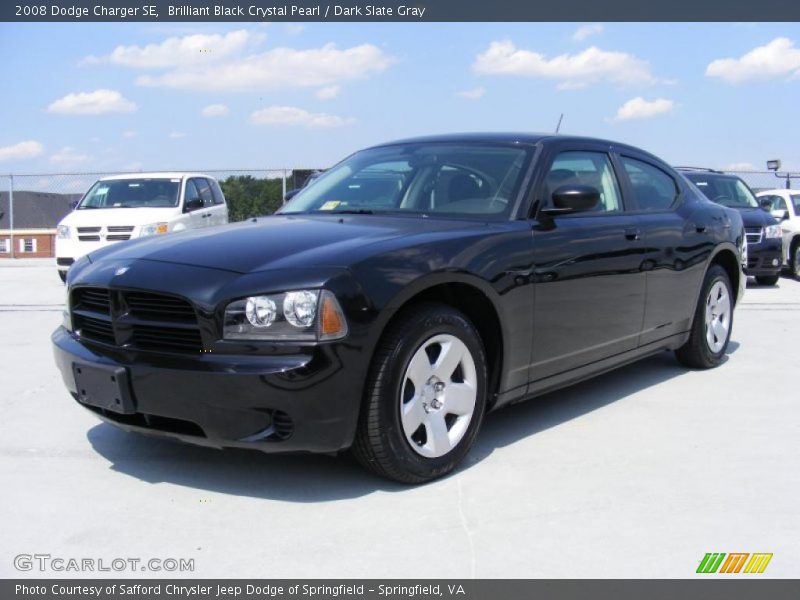 Brilliant Black Crystal Pearl / Dark Slate Gray 2008 Dodge Charger SE