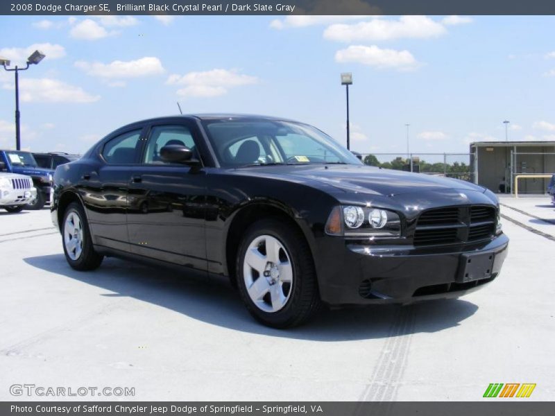 Brilliant Black Crystal Pearl / Dark Slate Gray 2008 Dodge Charger SE