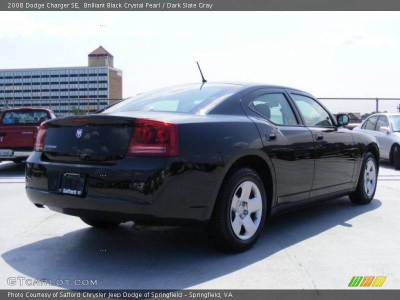 Brilliant Black Crystal Pearl / Dark Slate Gray 2008 Dodge Charger SE