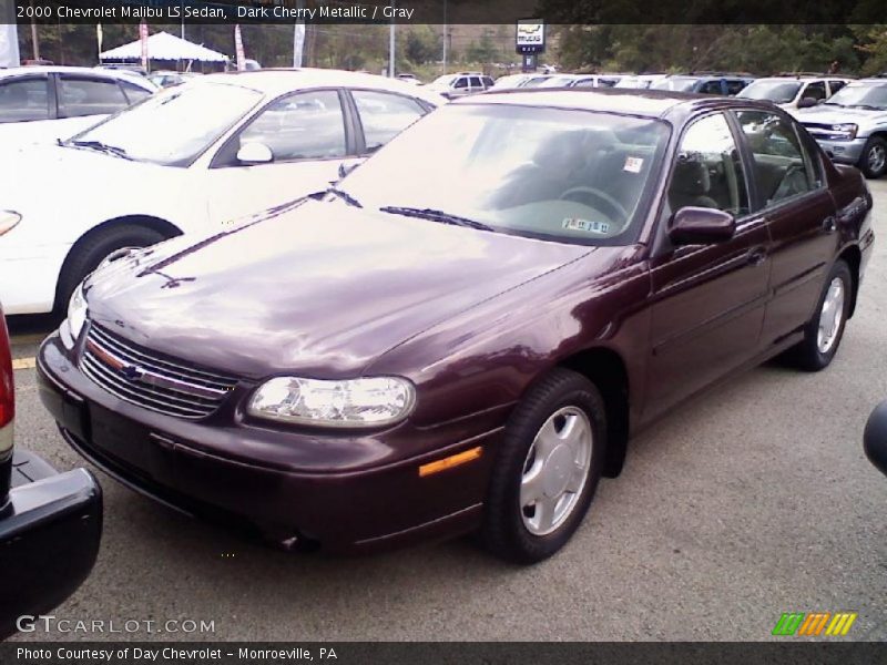 Dark Cherry Metallic / Gray 2000 Chevrolet Malibu LS Sedan