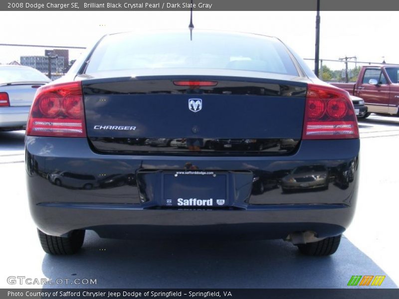 Brilliant Black Crystal Pearl / Dark Slate Gray 2008 Dodge Charger SE