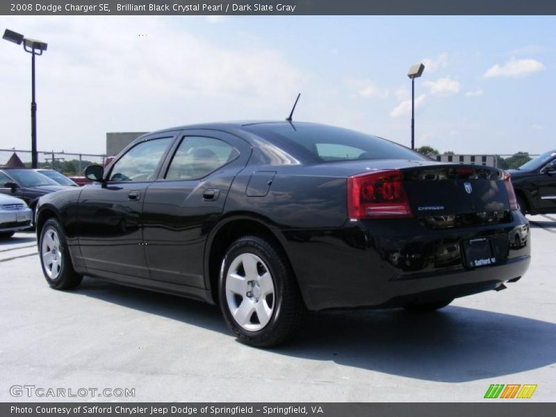 Brilliant Black Crystal Pearl / Dark Slate Gray 2008 Dodge Charger SE