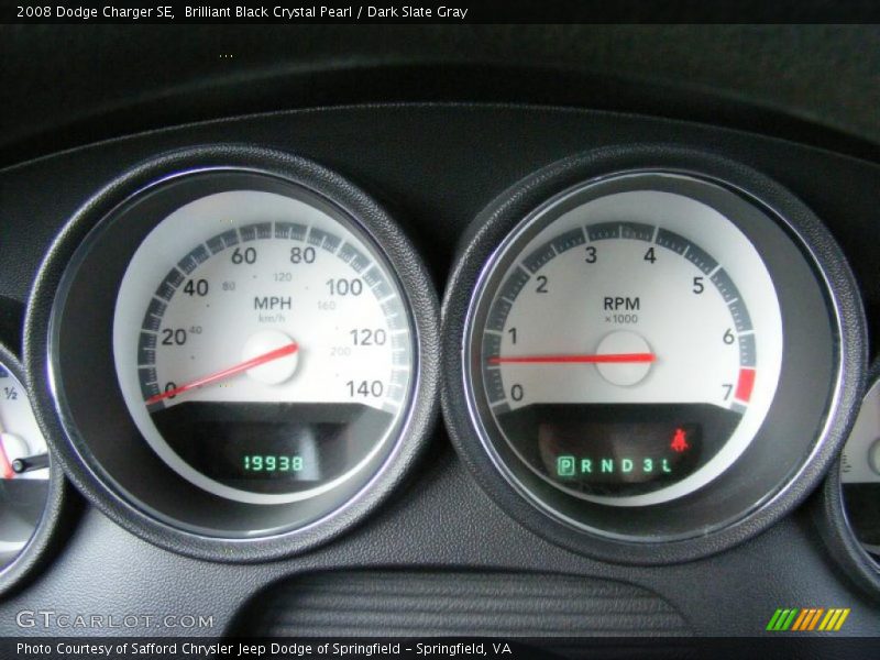 Brilliant Black Crystal Pearl / Dark Slate Gray 2008 Dodge Charger SE