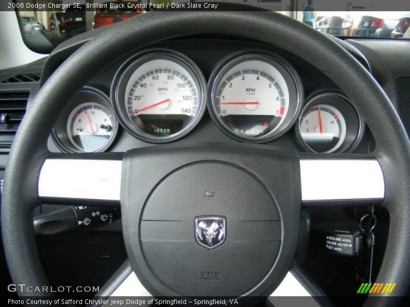Brilliant Black Crystal Pearl / Dark Slate Gray 2008 Dodge Charger SE