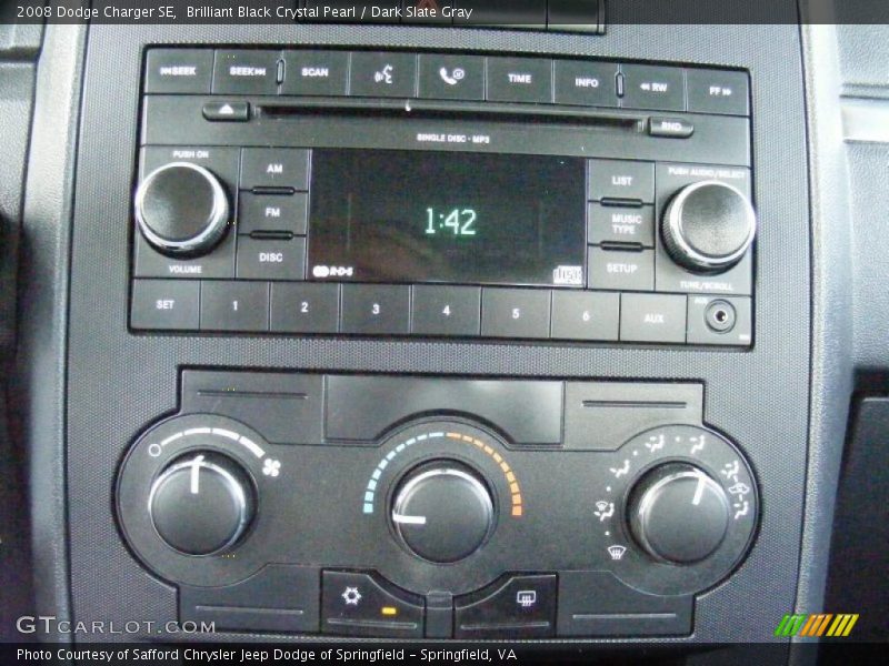 Brilliant Black Crystal Pearl / Dark Slate Gray 2008 Dodge Charger SE