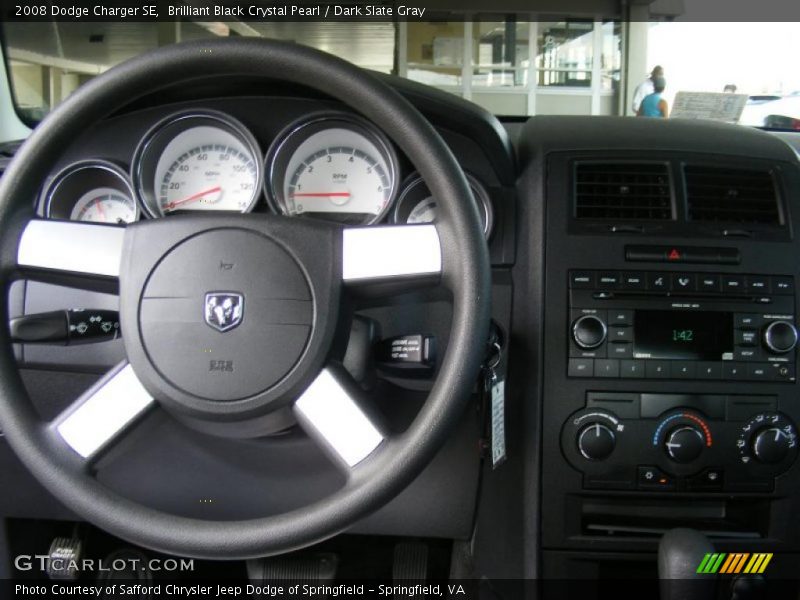 Brilliant Black Crystal Pearl / Dark Slate Gray 2008 Dodge Charger SE