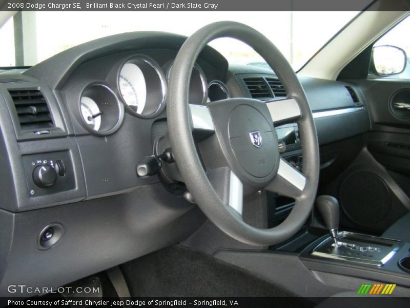 Brilliant Black Crystal Pearl / Dark Slate Gray 2008 Dodge Charger SE