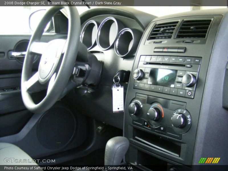 Brilliant Black Crystal Pearl / Dark Slate Gray 2008 Dodge Charger SE