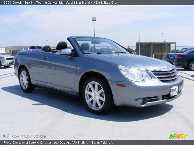 Steel Silver Metallic / Dark Slate Gray 2009 Chrysler Sebring Touring Convertible