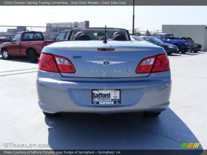 Steel Silver Metallic / Dark Slate Gray 2009 Chrysler Sebring Touring Convertible