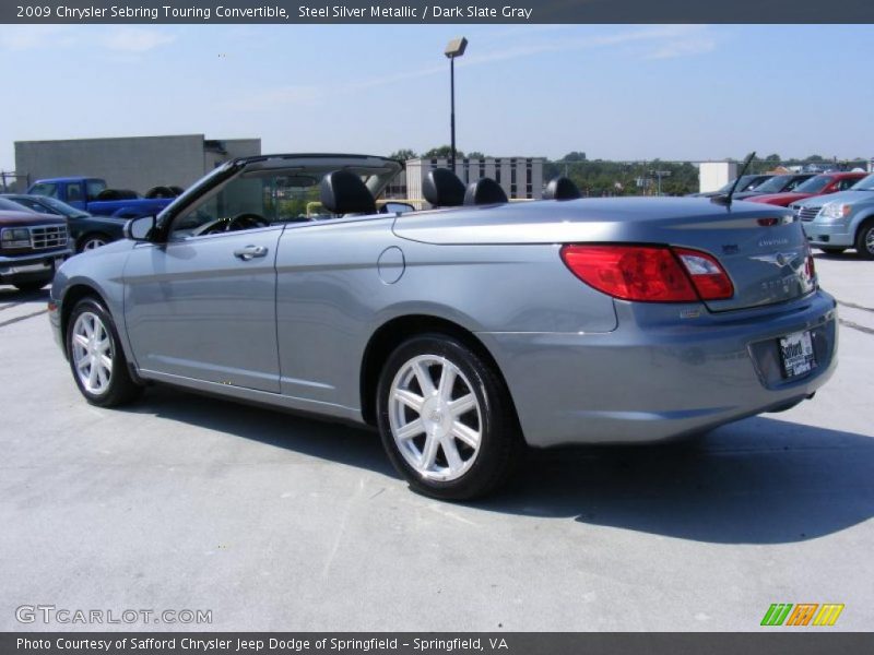 Steel Silver Metallic / Dark Slate Gray 2009 Chrysler Sebring Touring Convertible
