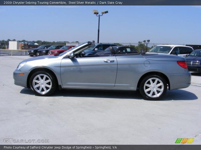 Steel Silver Metallic / Dark Slate Gray 2009 Chrysler Sebring Touring Convertible