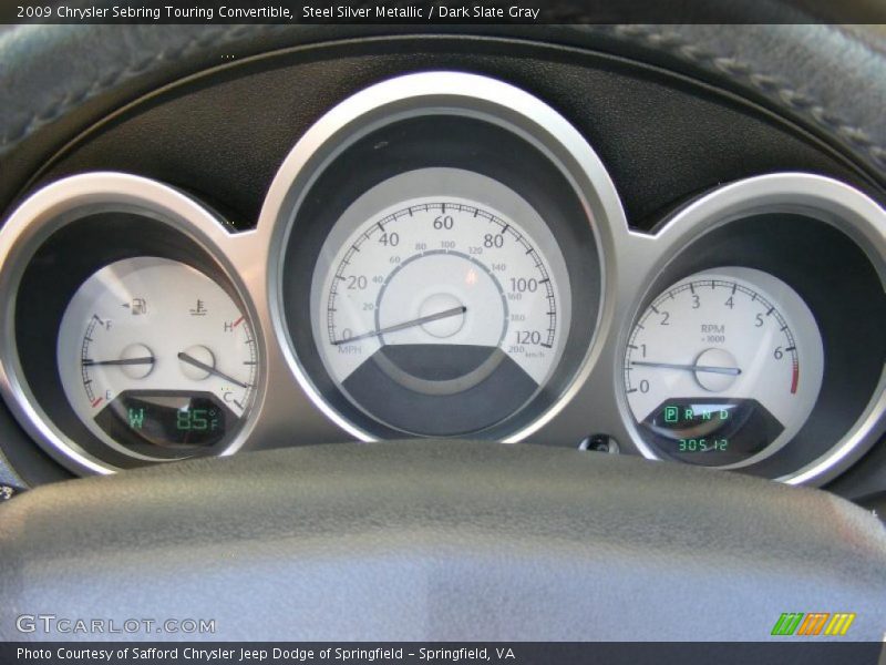 Steel Silver Metallic / Dark Slate Gray 2009 Chrysler Sebring Touring Convertible