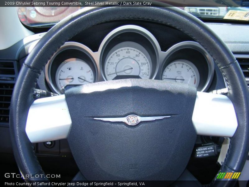 Steel Silver Metallic / Dark Slate Gray 2009 Chrysler Sebring Touring Convertible