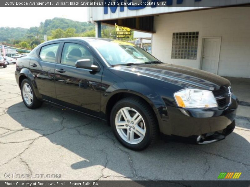 Brilliant Black Crystal Pearl / Dark Slate Gray/Light Slate Gray 2008 Dodge Avenger SXT