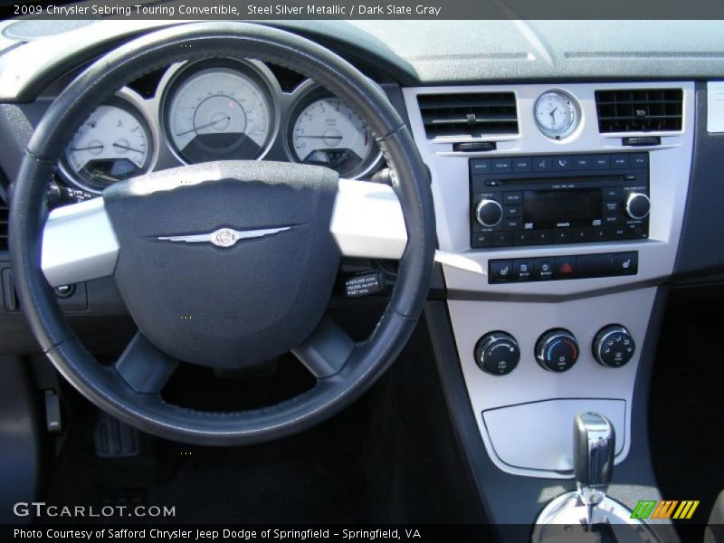 Steel Silver Metallic / Dark Slate Gray 2009 Chrysler Sebring Touring Convertible