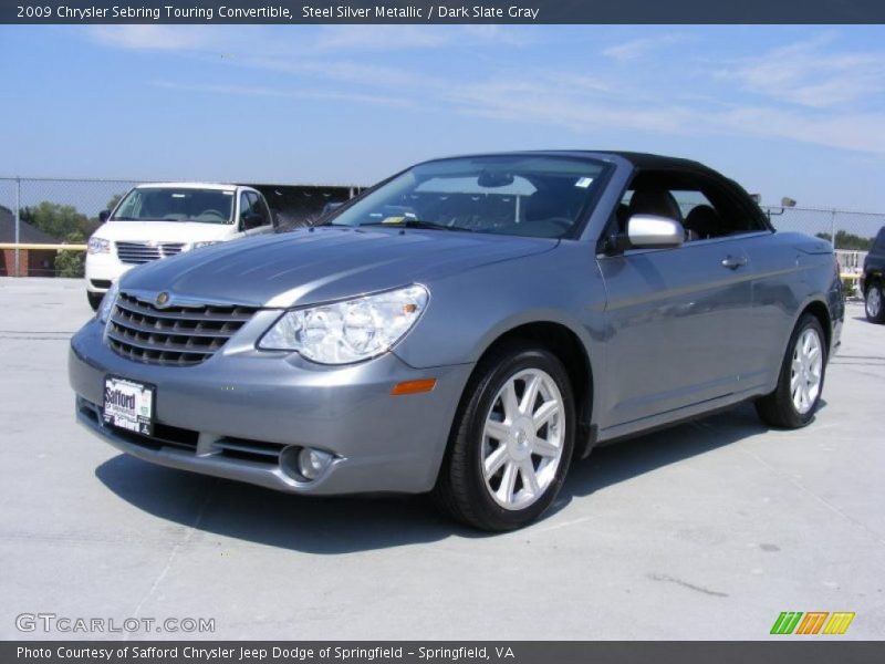 Steel Silver Metallic / Dark Slate Gray 2009 Chrysler Sebring Touring Convertible