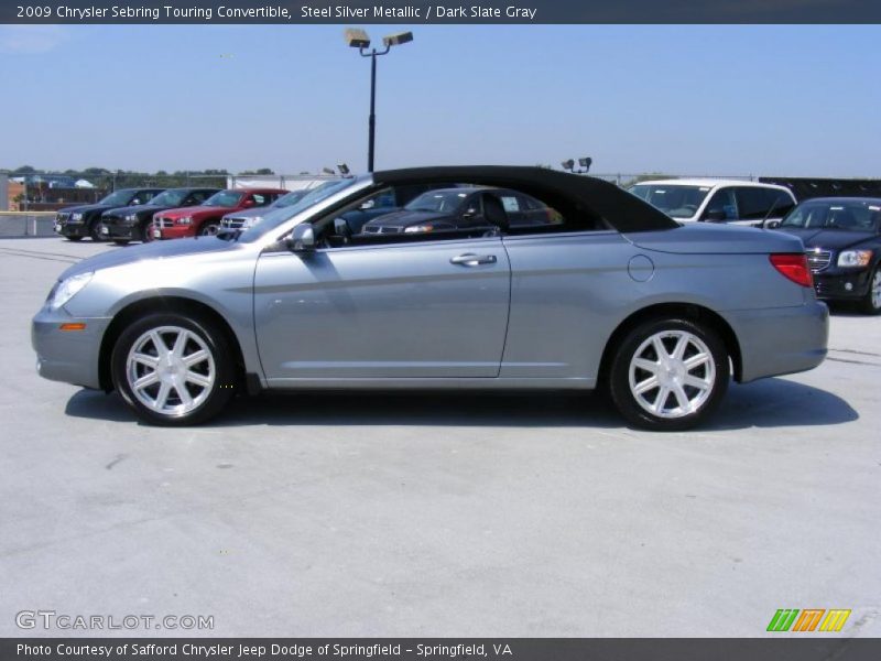 Steel Silver Metallic / Dark Slate Gray 2009 Chrysler Sebring Touring Convertible