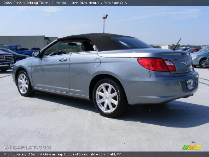 Steel Silver Metallic / Dark Slate Gray 2009 Chrysler Sebring Touring Convertible