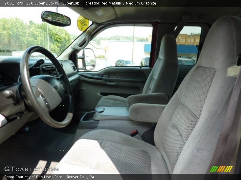 Toreador Red Metallic / Medium Graphite 2001 Ford F250 Super Duty XLT SuperCab