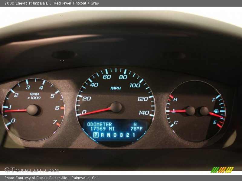 Red Jewel Tintcoat / Gray 2008 Chevrolet Impala LT