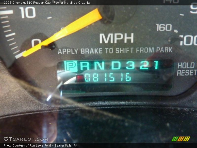 Pewter Metallic / Graphite 1998 Chevrolet S10 Regular Cab