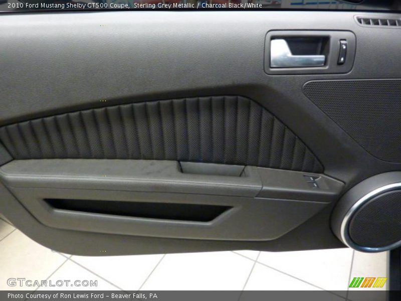 Sterling Grey Metallic / Charcoal Black/White 2010 Ford Mustang Shelby GT500 Coupe