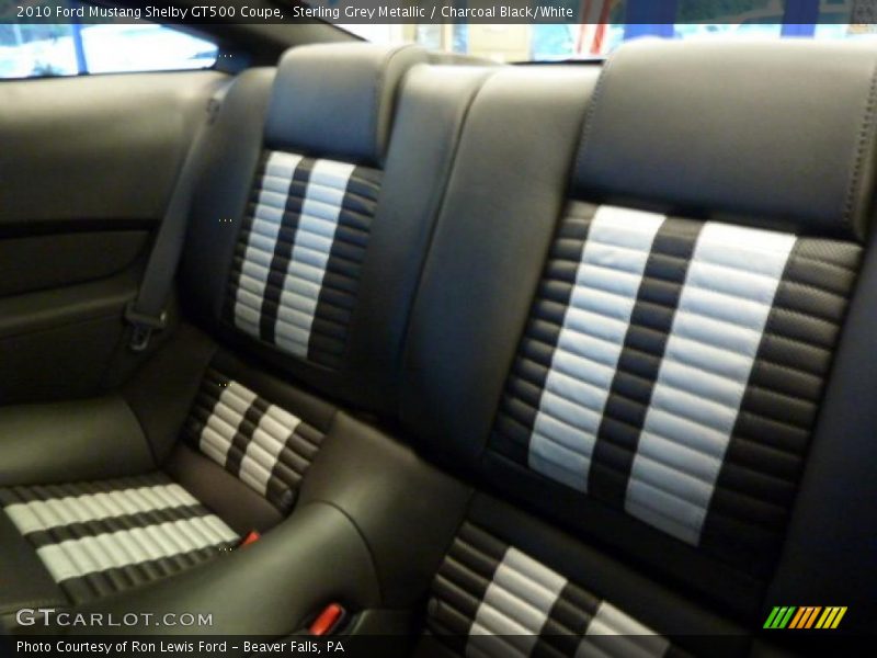 Sterling Grey Metallic / Charcoal Black/White 2010 Ford Mustang Shelby GT500 Coupe