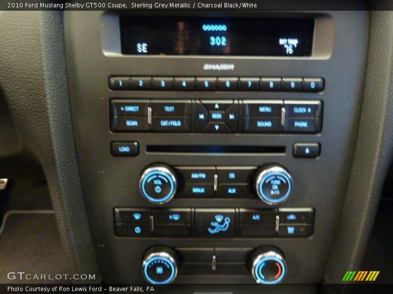 Sterling Grey Metallic / Charcoal Black/White 2010 Ford Mustang Shelby GT500 Coupe