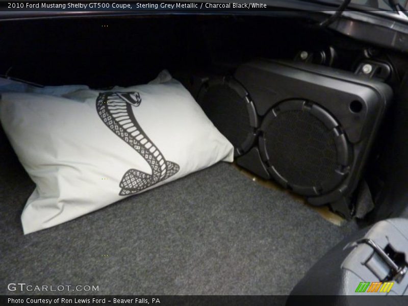 Sterling Grey Metallic / Charcoal Black/White 2010 Ford Mustang Shelby GT500 Coupe