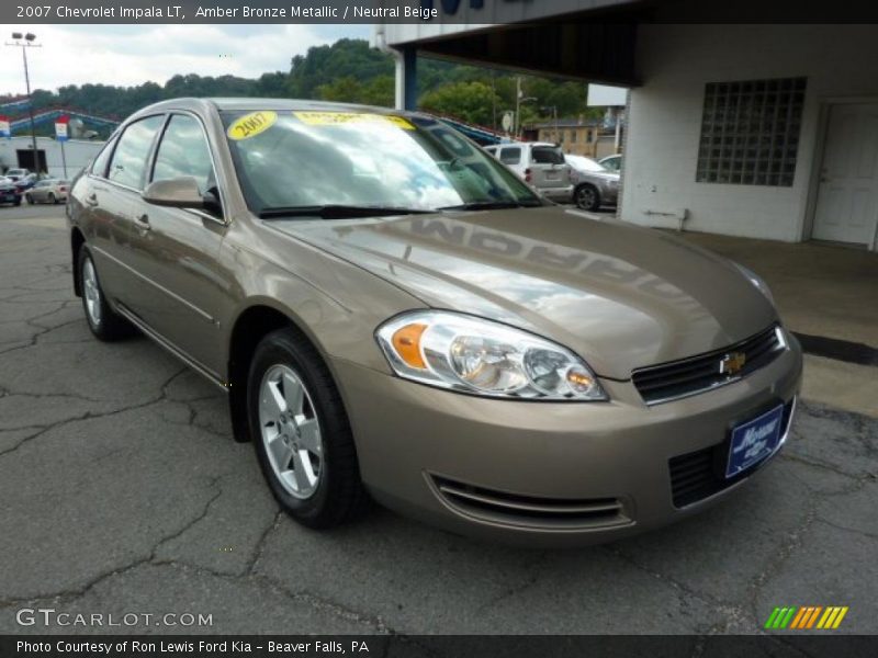 Amber Bronze Metallic / Neutral Beige 2007 Chevrolet Impala LT