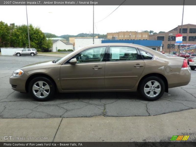 Amber Bronze Metallic / Neutral Beige 2007 Chevrolet Impala LT