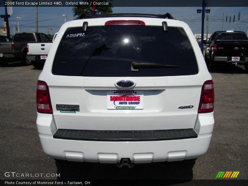 Oxford White / Charcoal 2008 Ford Escape Limited 4WD