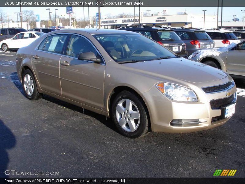 Sandstone Metallic / Cocoa/Cashmere Beige 2008 Chevrolet Malibu LS Sedan