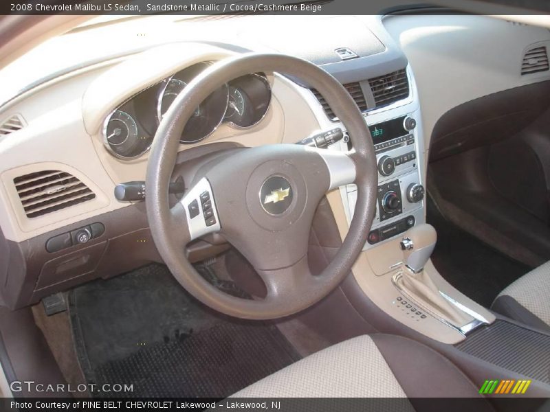 Sandstone Metallic / Cocoa/Cashmere Beige 2008 Chevrolet Malibu LS Sedan