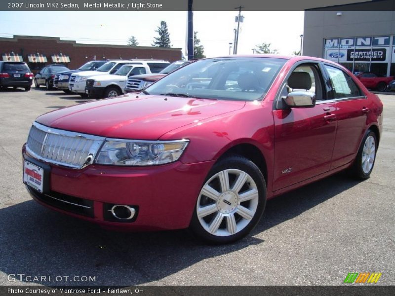 Merlot Metallic / Light Stone 2007 Lincoln MKZ Sedan