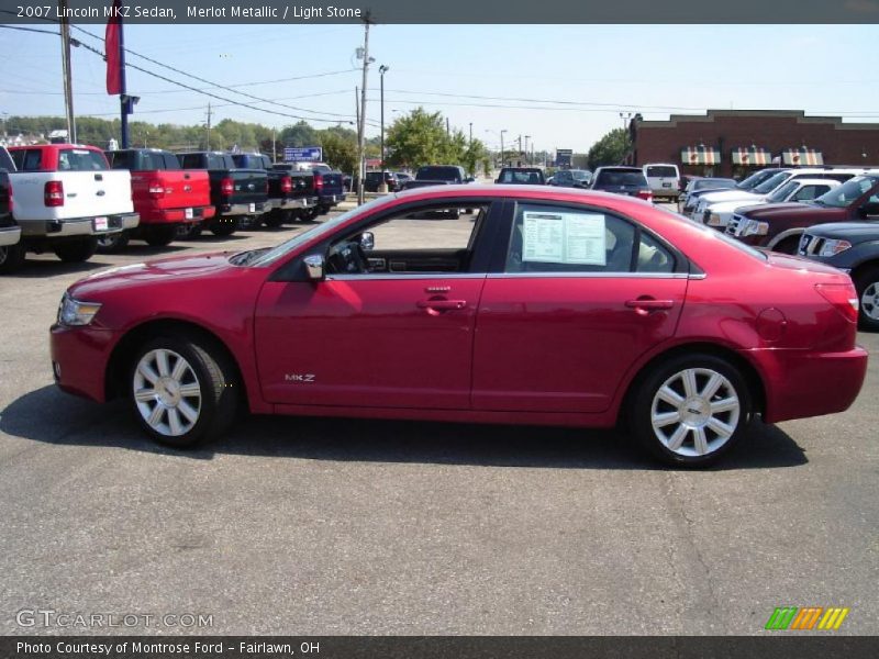 Merlot Metallic / Light Stone 2007 Lincoln MKZ Sedan