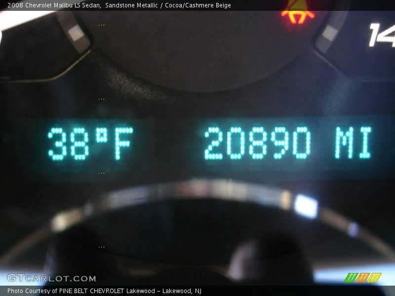 Sandstone Metallic / Cocoa/Cashmere Beige 2008 Chevrolet Malibu LS Sedan