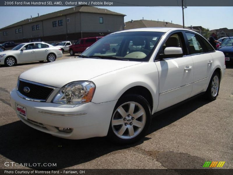 Oxford White / Pebble Beige 2006 Ford Five Hundred SEL AWD